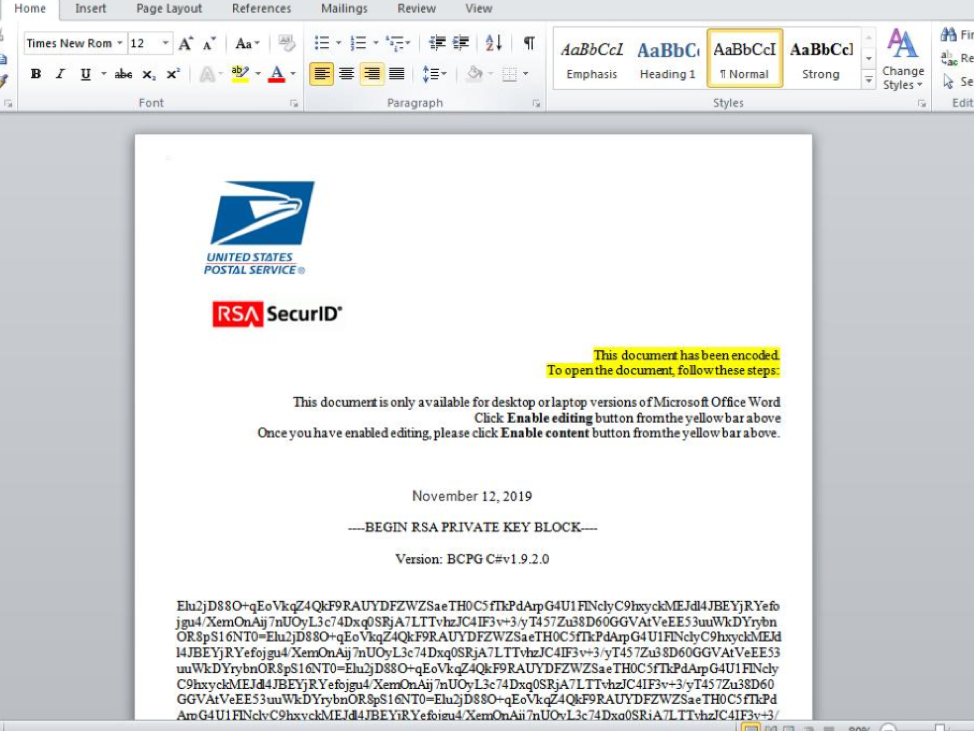 English-language Microsoft Word attachment which downloads and installs IcedID payload